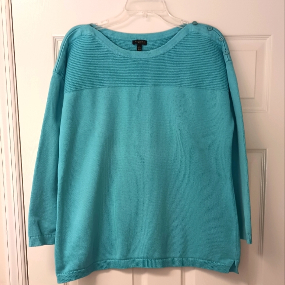 Talbot's teal blue long sleeve sweater Petite XL